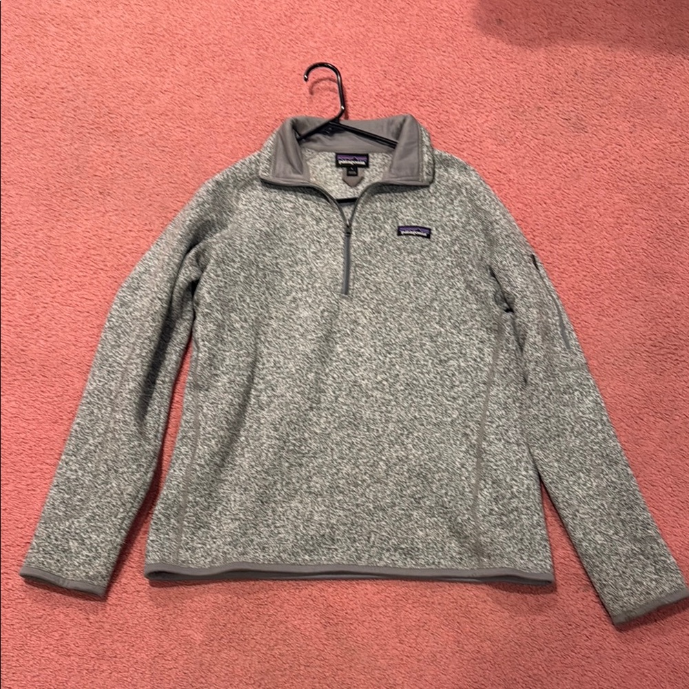 Patagonia Gray Quarter-Zip Fleece Pullover